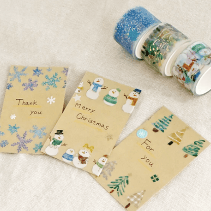 Masking Tape PET Japonais Mind Wave | Hokkori Sapins - Mind Wave - millenotes