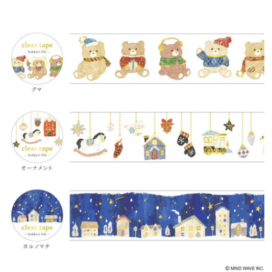 Masking Tape PET Japonais Mind Wave | Ours d’Hiver - Mind Wave - millenotes