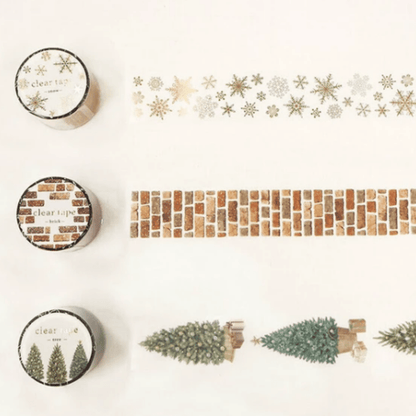 Masking Tape PET Japonais Mind Wave | Sapins de Noël - Mind Wave - millenotes