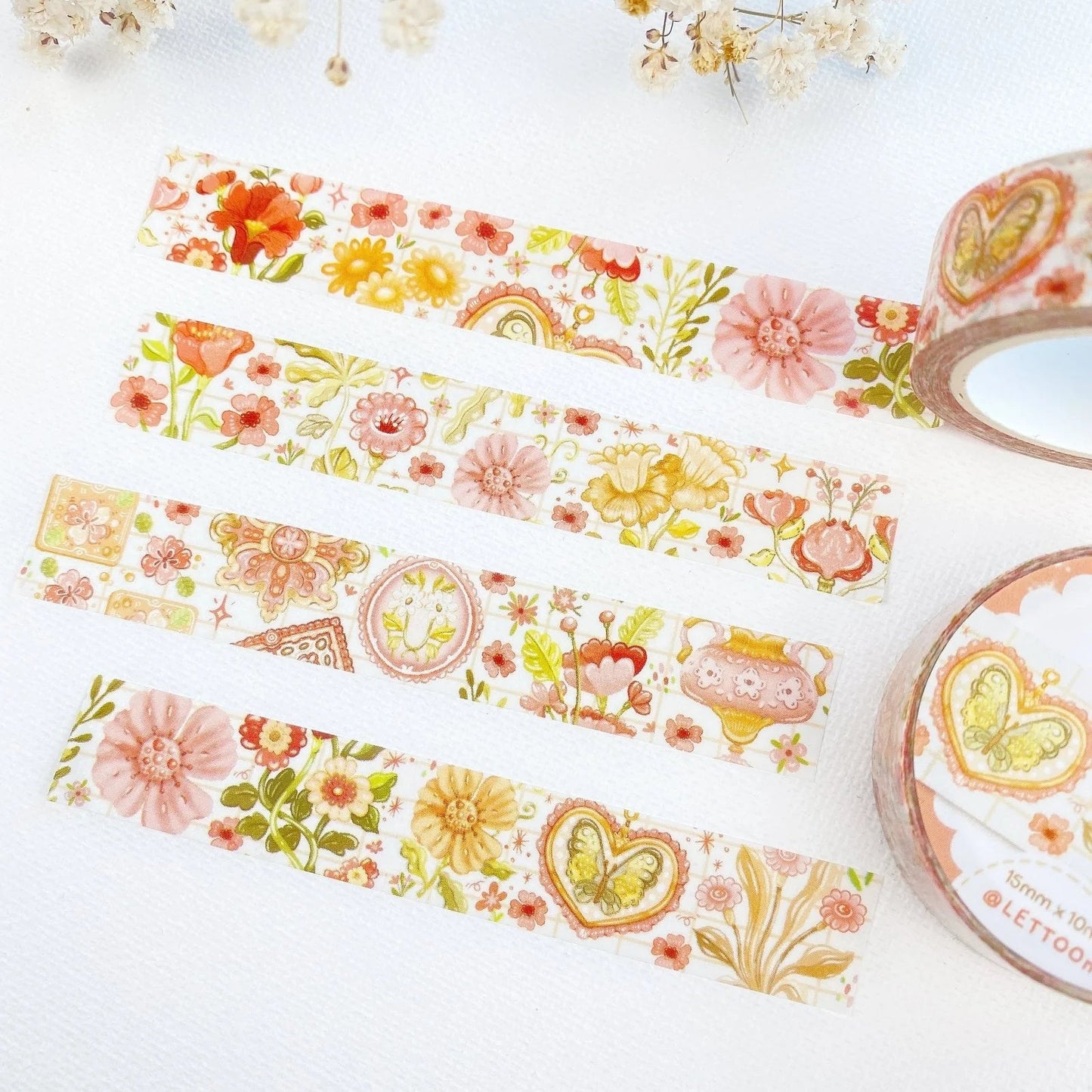 Masking tape | Romantic Flower - LETTOON - millenotes