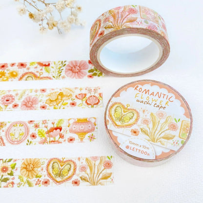 Masking tape | Romantic Flower - LETTOON - millenotes