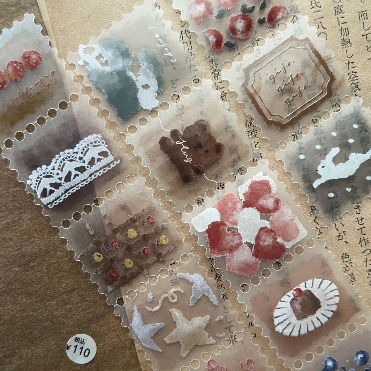 Masking tape timbres en papier calque | Breezy Studio | Fluffy - Breezy Studio - millenotes