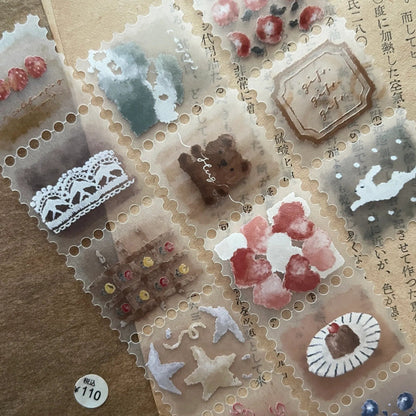 Masking tape timbres en papier calque | Breezy Studio | Fluffy - Breezy Studio - millenotes
