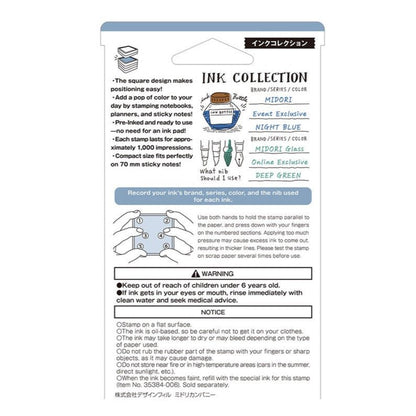 MIDORI | Tampon pré - encré | Ink collection - Midori - millenotes