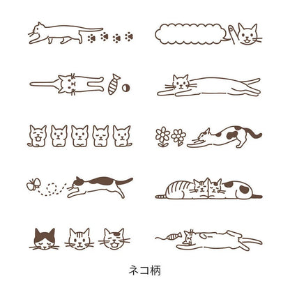 MIDORI | Tampon pré-encré rotatif SOFT COLORS | Chats - Midori - millenotes