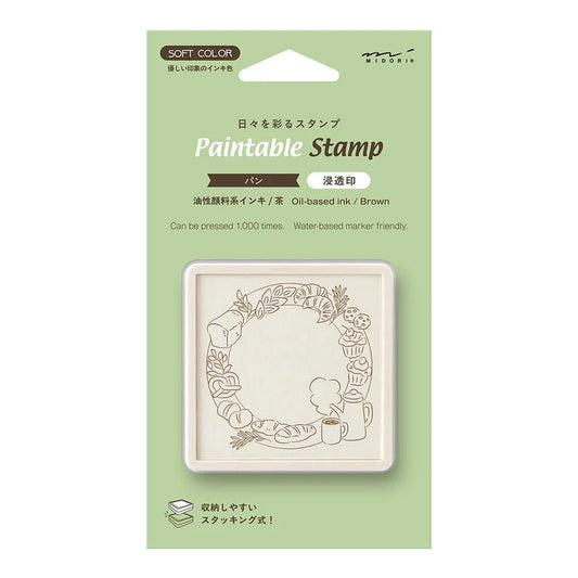MIDORI | Tampon pré-encré | Soft Colors | Cadre Pâtisserie - Midori - millenotes