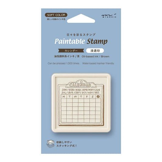 MIDORI | Tampon pré-encré | Soft Colors | Calendrier - Midori - millenotes