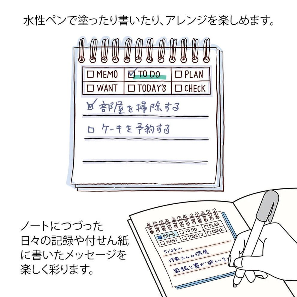 MIDORI | Tampon pré-encré | Soft Colors | Memo - Midori - millenotes