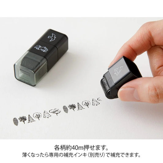 MIDORI | Tampon roller pré-encré | Montagnes - Midori - millenotes