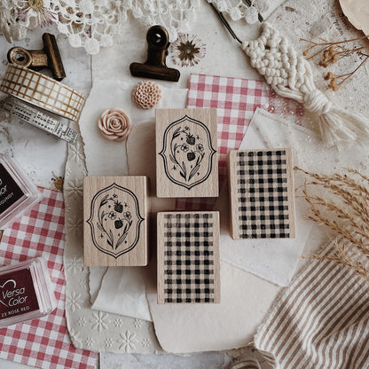 millenotes-albumlovehandmade-rubber-stamp-checkered-2
