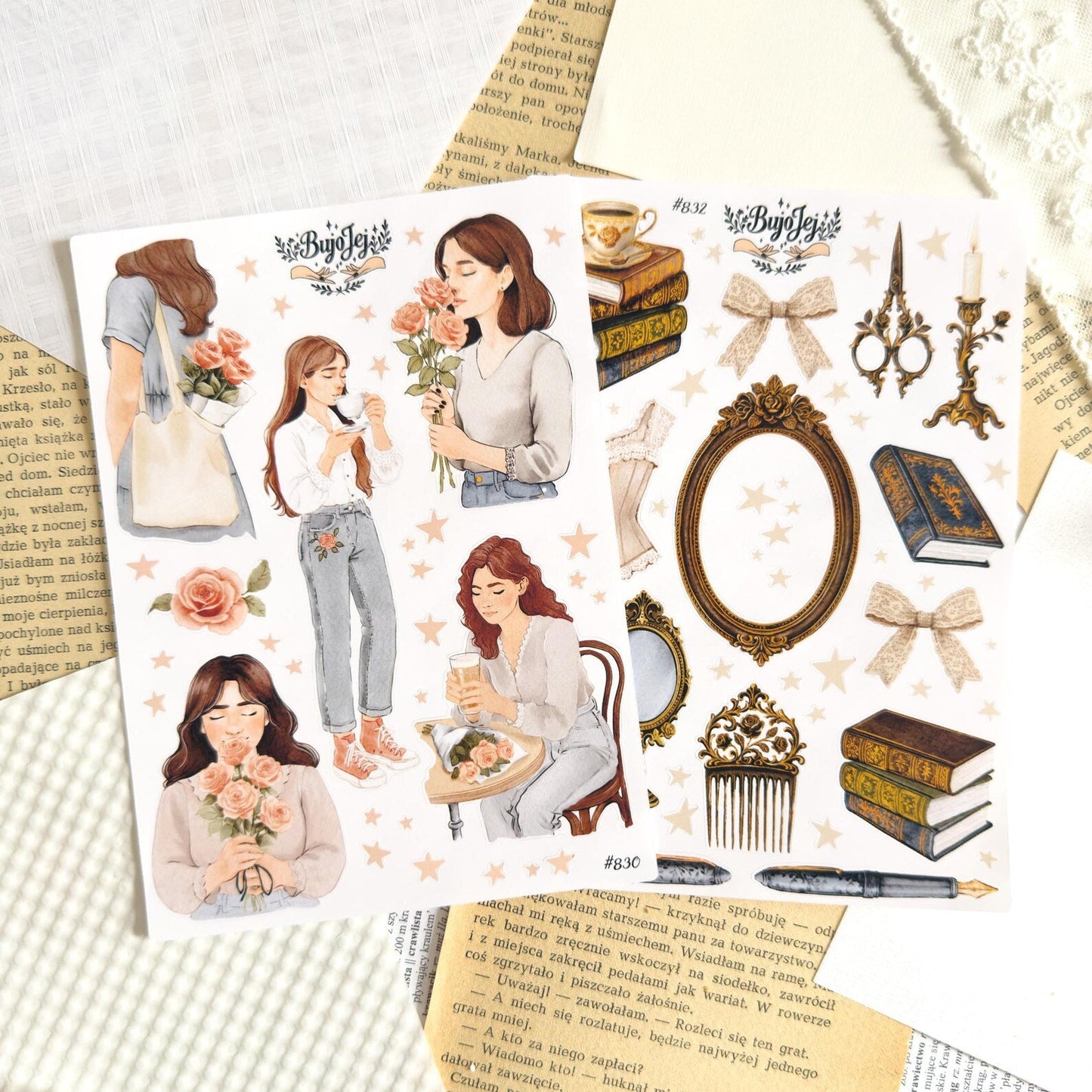 millenotes-bujojej-stickers-journaling-roses-reverie-set-2