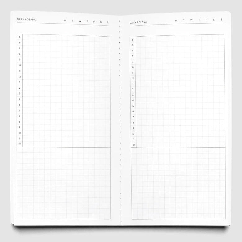 millenotes-cloth-paper-Travel-Notebook-A5-Slim-Daily-Agenda-Aspen-1