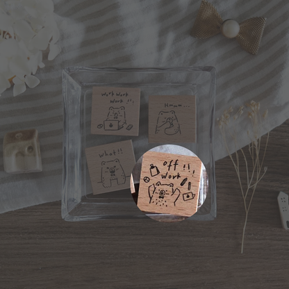millenotes-eileen-tai-stamps-beary-ordinary-days-set-1A-off-work