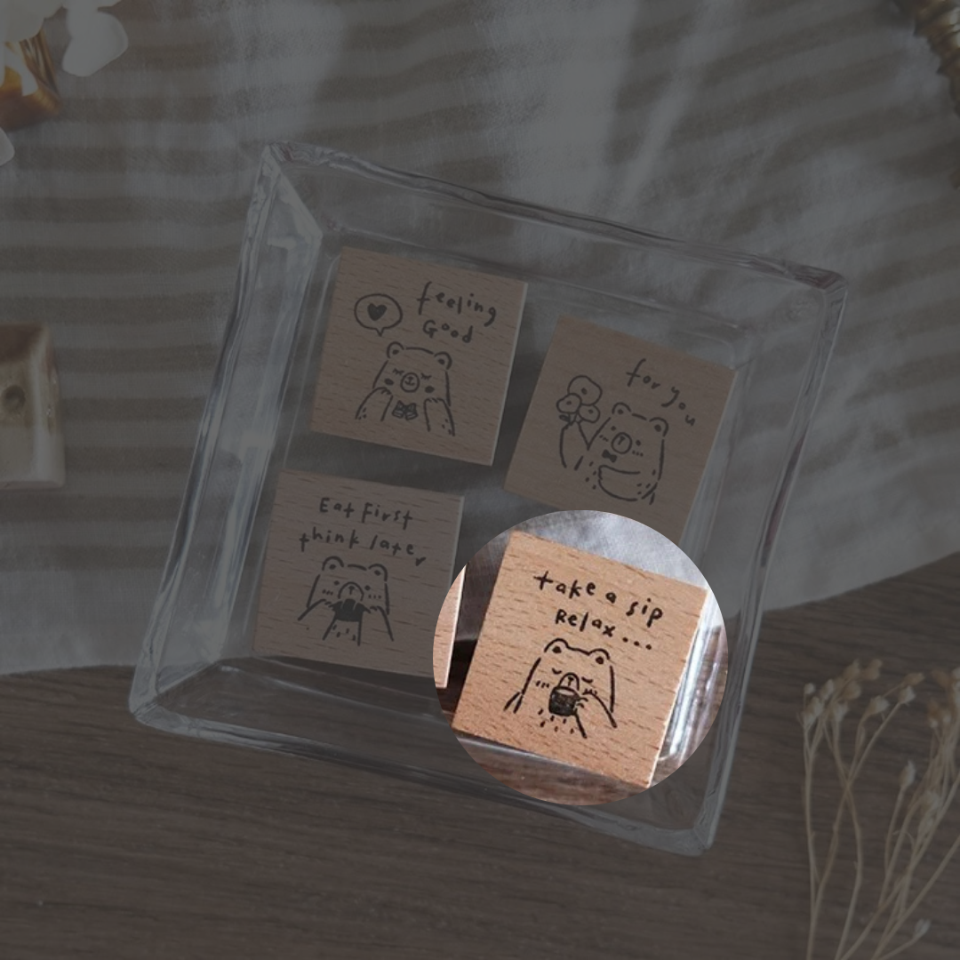 millenotes-eileen-tai-stamps-beary-ordinary-days-set-2B-take-a-sip