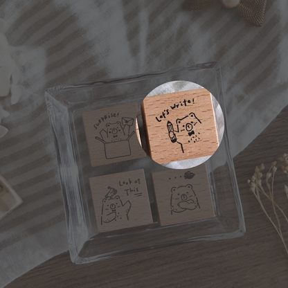 millenotes-eileen-tai-stamps-beary-ordinary-days-set-3C-lets-write