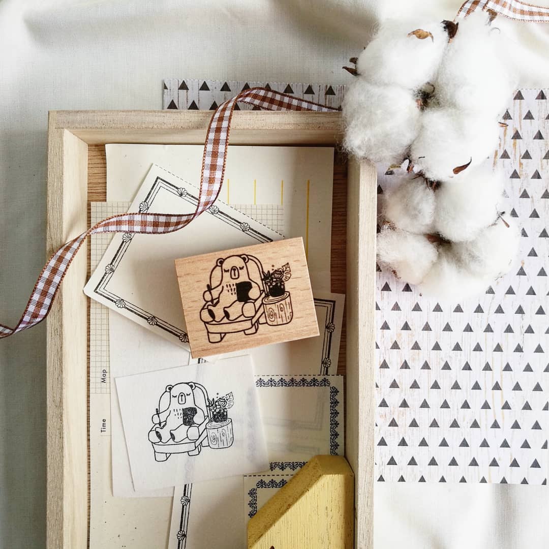 millenotes-eileen-tai-stamps-daily-bear-series-relaxing-bear