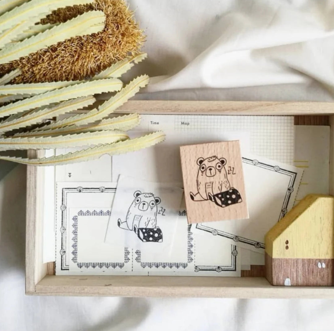 millenotes-eileen-tai-stamps-daily-bear-series-sleepy-bear