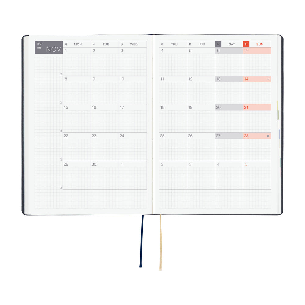 Agenda Hobonichi 2027 HON A5 | Slash (Navy)