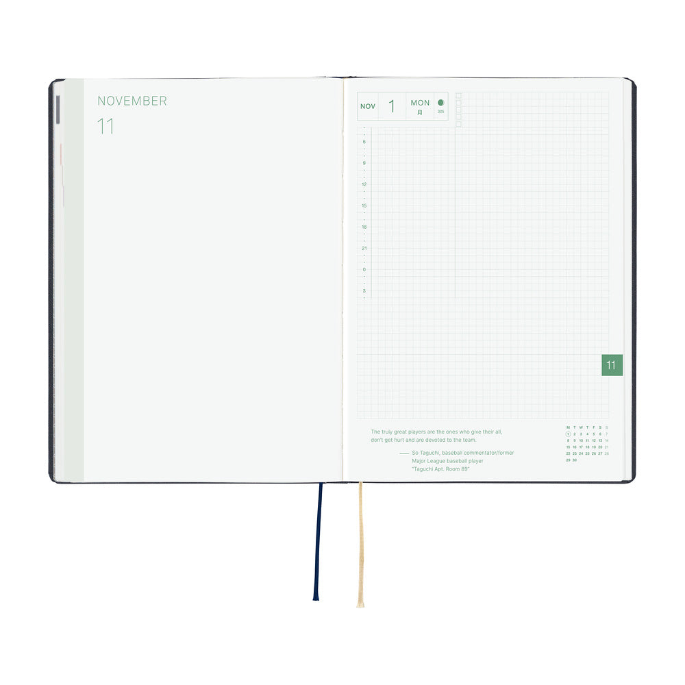 Agenda Hobonichi 2027 HON A5 | Slash (Navy)
