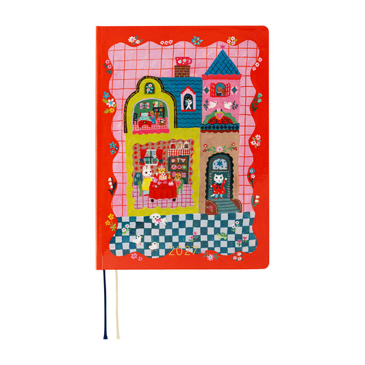 Agenda Hobonichi 2027 HON A5 | Yumi Kitagishi: White Cat and Rabbit’s Tea Room