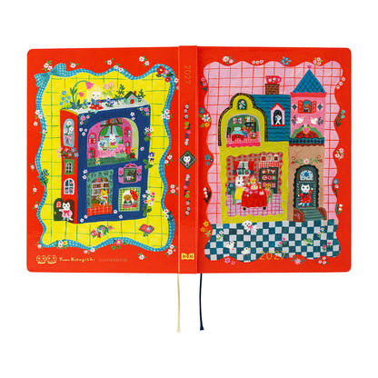 Agenda Hobonichi 2027 HON A5 | Yumi Kitagishi: White Cat and Rabbit’s Tea Room