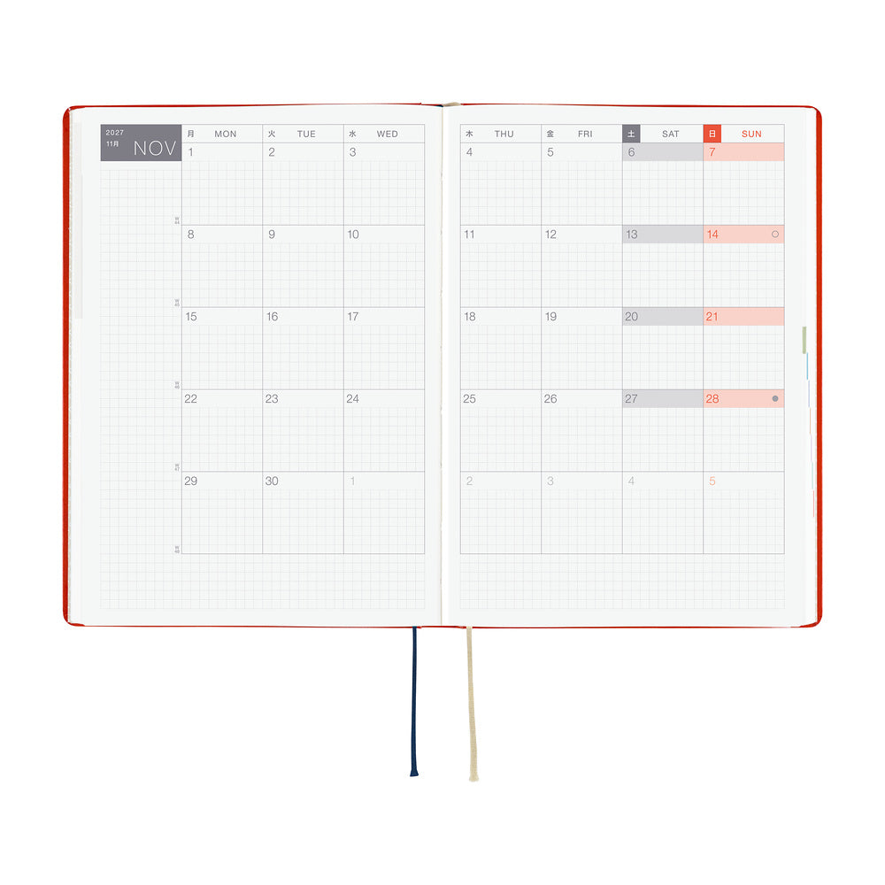 Agenda Hobonichi 2027 HON A5 | Yumi Kitagishi: White Cat and Rabbit’s Tea Room