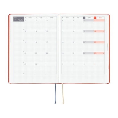 Agenda Hobonichi 2027 HON A5 | Yumi Kitagishi: White Cat and Rabbit’s Tea Room