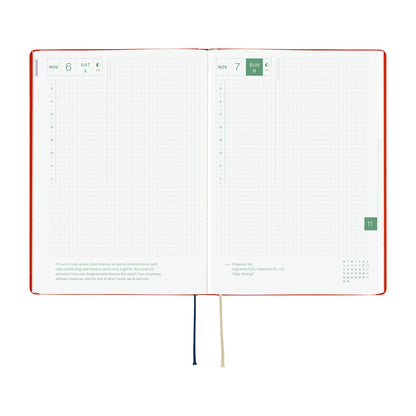 Agenda Hobonichi 2027 HON A5 | Yumi Kitagishi: White Cat and Rabbit’s Tea Room