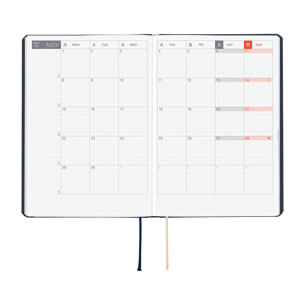 Agenda Hobonichi 2027 HON A6 | Slash (Navy)