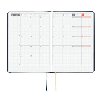 Agenda Hobonichi 2027 HON A6 | Slash (Navy)