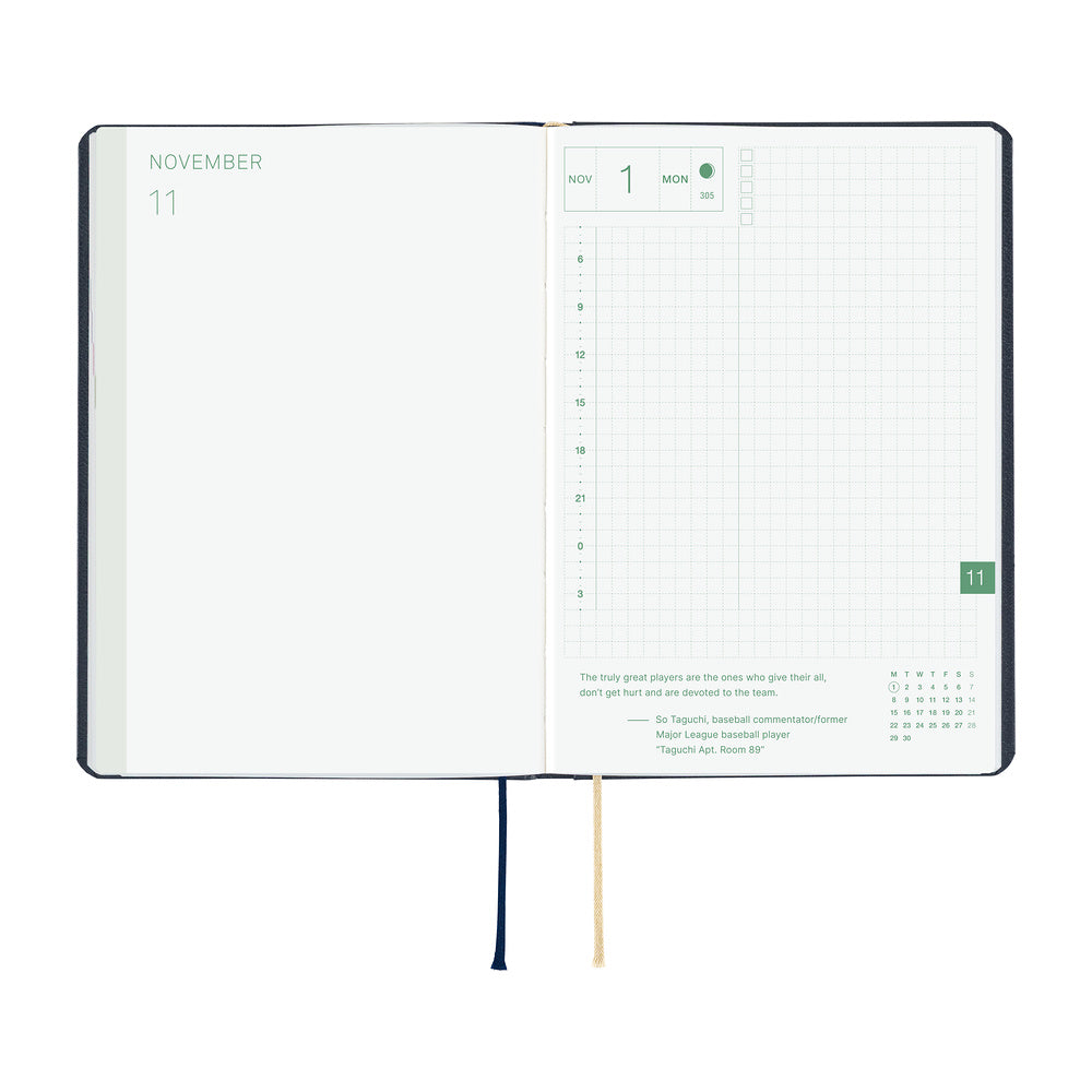 Agenda Hobonichi 2027 HON A6 | Slash (Navy)
