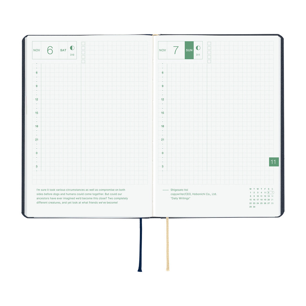 Agenda Hobonichi 2027 HON A6 | Slash (Navy)