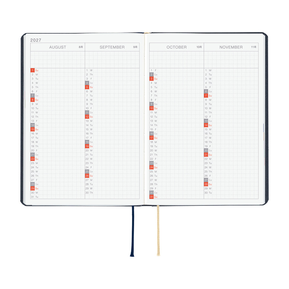 Agenda Hobonichi 2027 HON A6 | Slash (Navy)