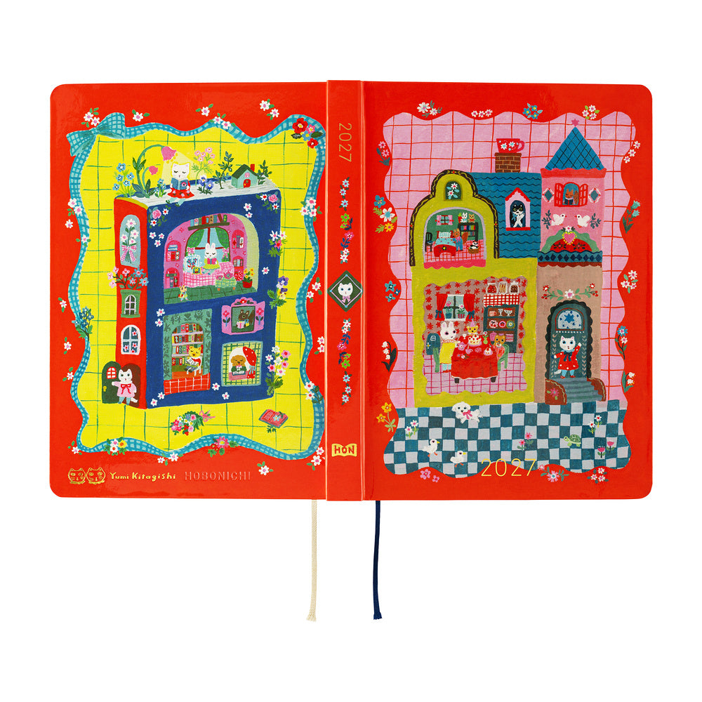 Agenda Hobonichi 2027 HON A6 | Yumi Kitagishi: White Cat and Rabbit’s Tea Room