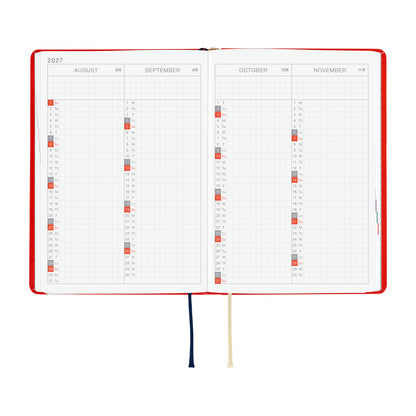 Agenda Hobonichi 2027 HON A6 | Yumi Kitagishi: White Cat and Rabbit’s Tea Room