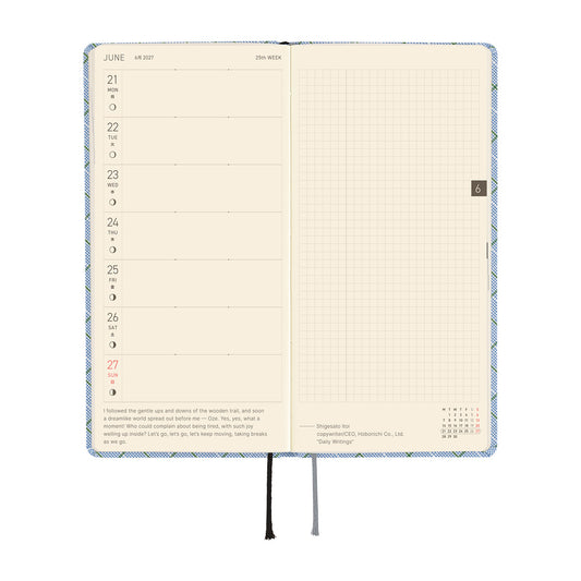 Hobonichi 2027 Weeks | Shirt Fabric: Graph Plaid