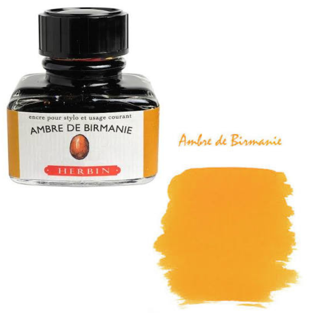 millenotes-jacques-herbin-fountain-pen-ink-atrament-30-ML-ambre-de-birmanie