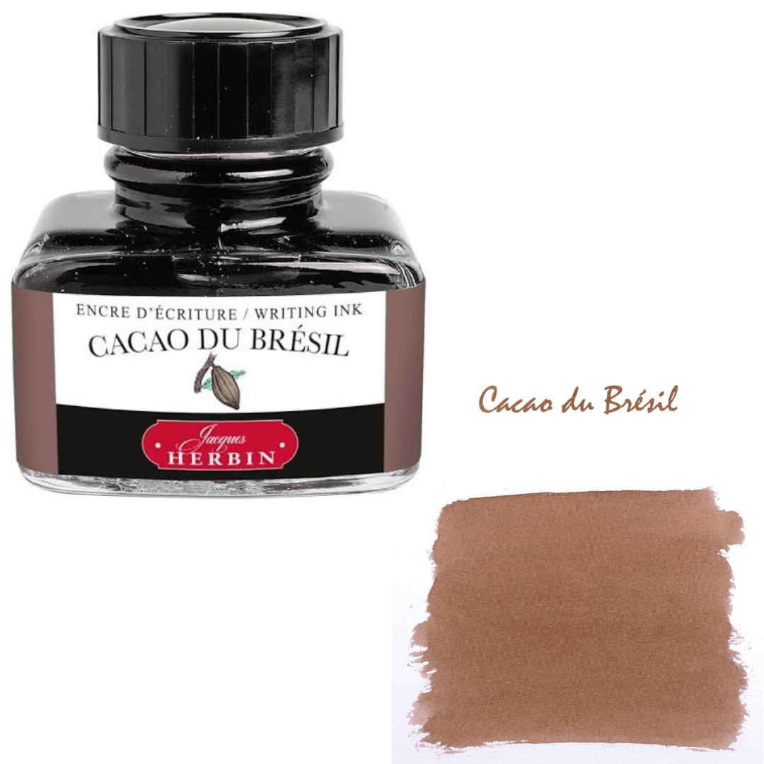 millenotes-jacques-herbin-fountain-pen-ink-atrament-30-ML-cacao-du-bresil