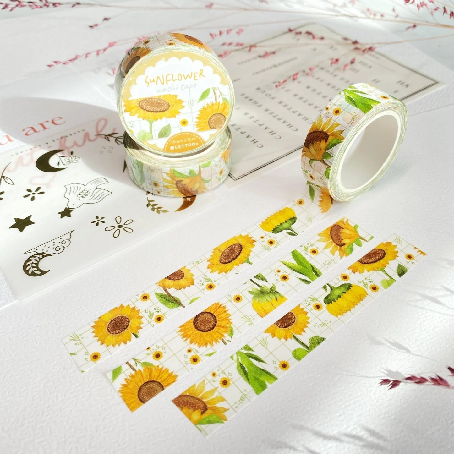 millenotes-lettoon-masking-tape-sunflower-1
