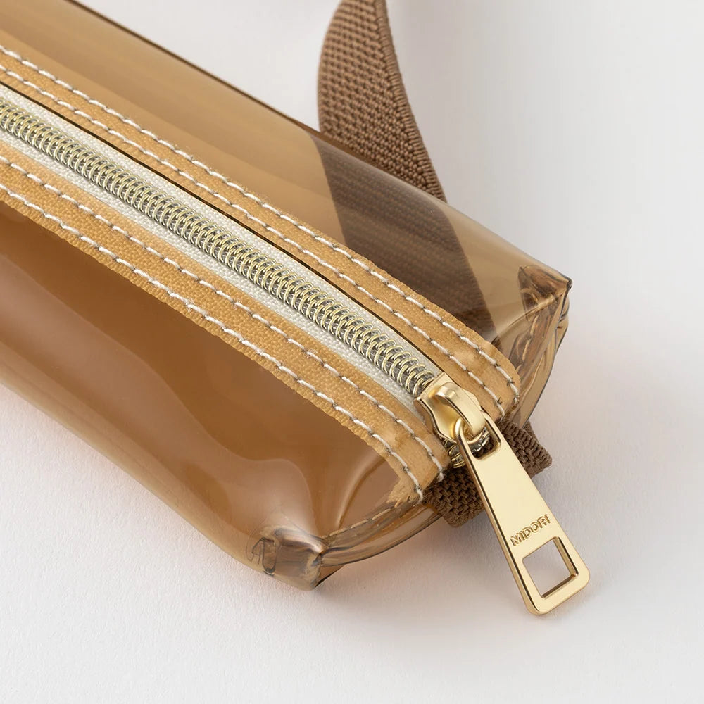 Pen Case | MIDORI | Transparent Case with Adjustable Elastic Band