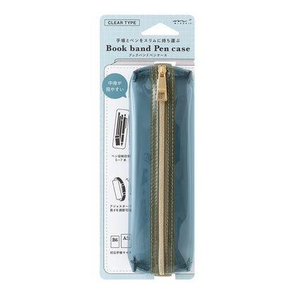 Pen Case | MIDORI | Transparent Case with Adjustable Elastic Band