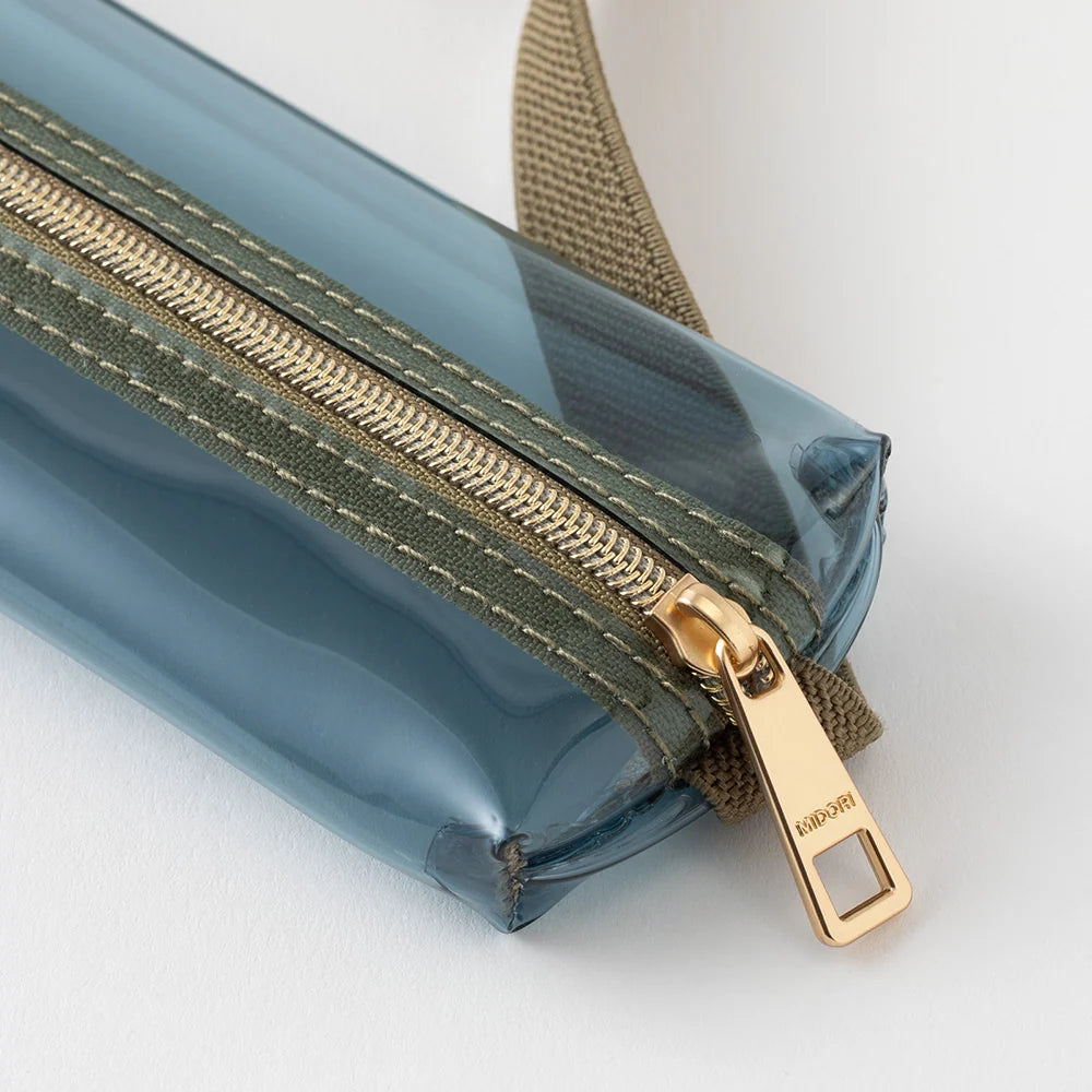 Pen Case | MIDORI | Transparent Case with Adjustable Elastic Band