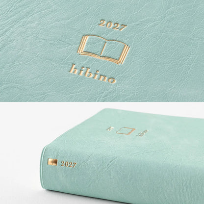 Planner 2027 MIDORI Hibino Diary A6 | Niebiesko-zielony