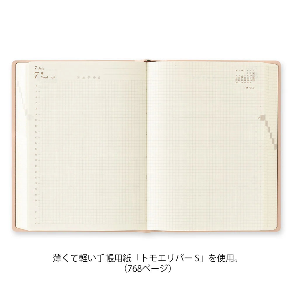 Planner 2027 MIDORI Hibino Diary A6 | Różowy