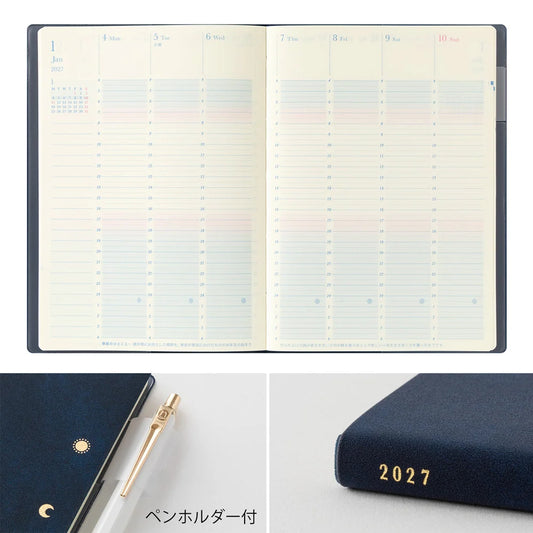 Planner Midori Gradation Diary 2027 | Granatowy
