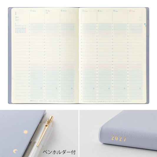Planner Midori Gradation Diary 2027 | Jasnofioletowy