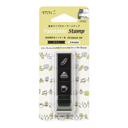 MIDORI | Tampon roller pré-encré | Café