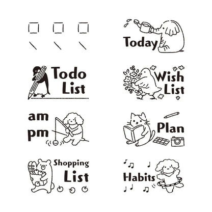 MIDORI | Tampon pré-encré rotatif | Lists