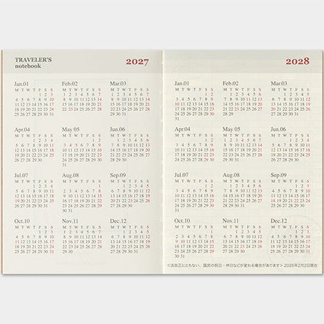 millenotes-traveler-s-company-notebook-diary-2027-monthly-passport-4