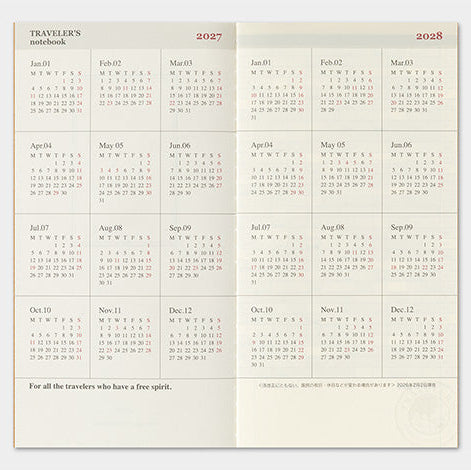 millenotes-traveler-s-company-notebook-diary-2027-monthly-regular-4